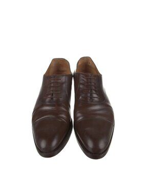 Gucci Mens Brown Leather Pointed Toe Lace Up Oxford Shoes Size 11 With Box